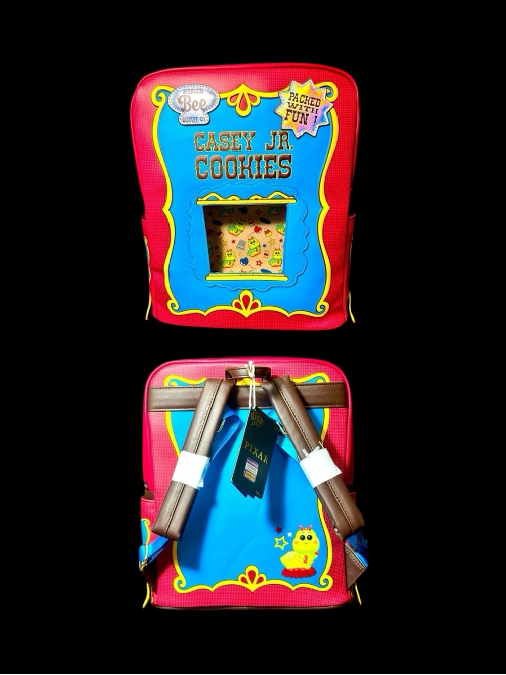 Loungefly Disney Mini Backpack Bugs Life, Casey Jr. Cookies SDCC Exclusive